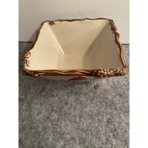 St Nicholas Square Small Square Bowl #538 - Picture 3 of 4